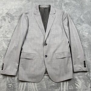 Bonobos Jetsetter Slim Fit Gray Wool Suit Jacket Blazer 40R Stretch 2 Button